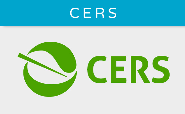 Logo of CERS with a stylized green leaf emblem.