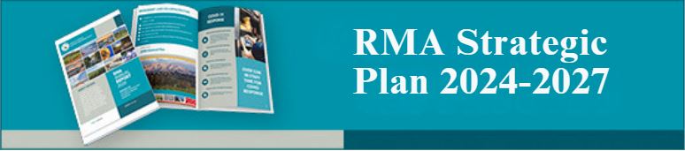 Banner showing "RMA Strategic Plan 2024-2027" with a visual of the report's cover and interior pages.