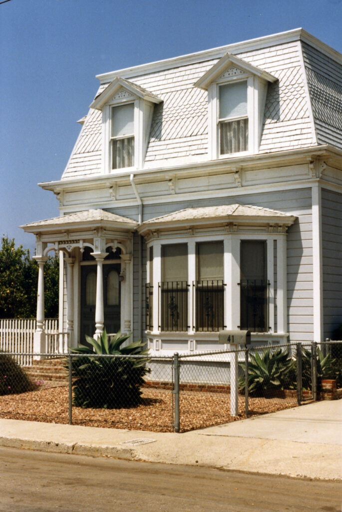 Keene House in the 1980s, featuring Victorian Second Empire design with a mansard roof.