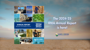 Cover of the 2024-25 RMA Annual Report with various images depicting agency activities and text: "The 2024-25 RMA Annual Report is here!"