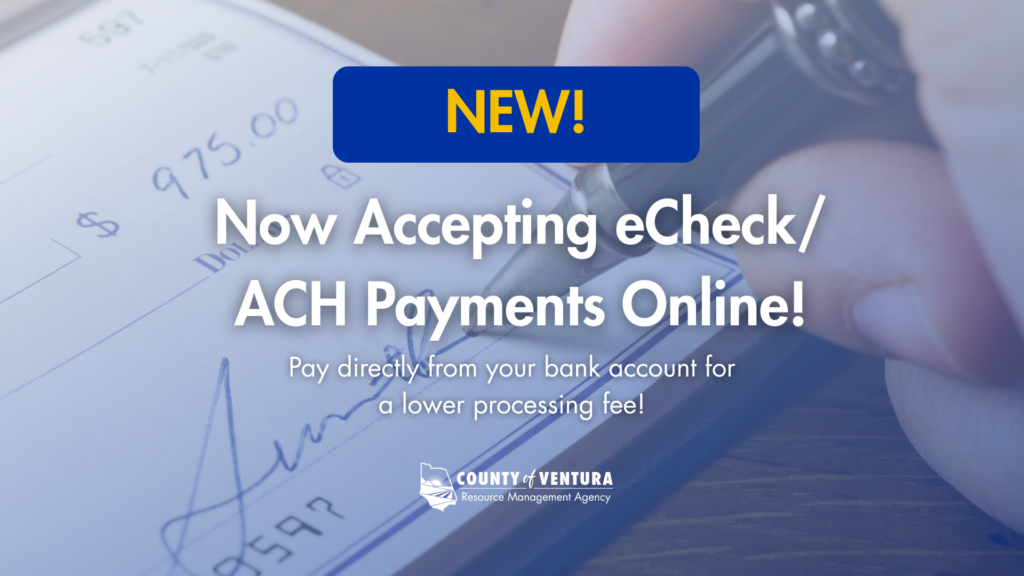 Ventura County eCheck/ACH Online Payments