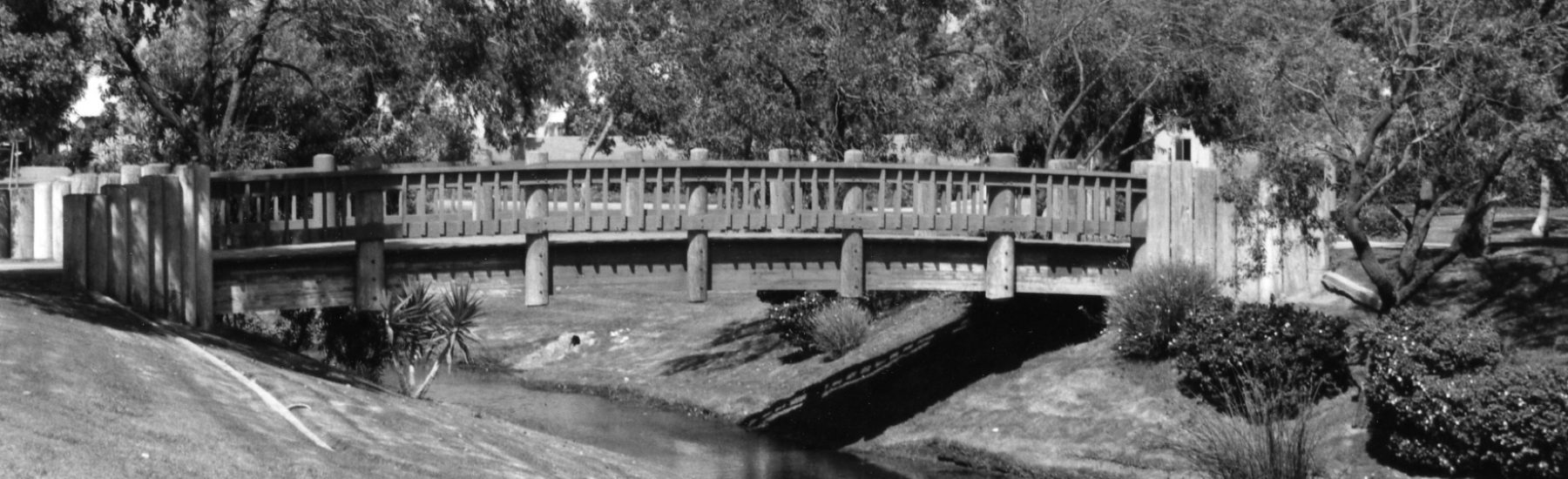 Bridge over a stream at Hueneme Slough Site, Port Hueneme.